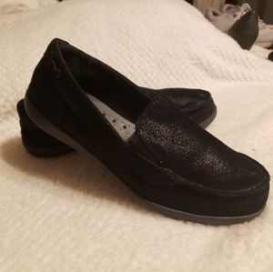Women's Black Croc Loafers